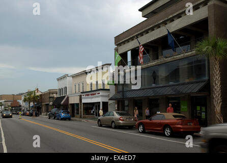 Bay Street et de Beaufort en Caroline du Sud USA Banque D'Images