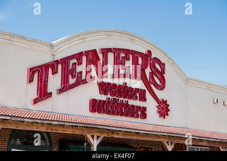 L'extérieur de l'Ouest Tener Outfitters à Oklahoma City, Oklahoma, USA. Banque D'Images