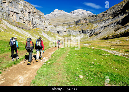Cirque de Soaso. Massif du Monte Perdido en Parc National d'Ordesa. Huesca, Aragon, Espagne Banque D'Images