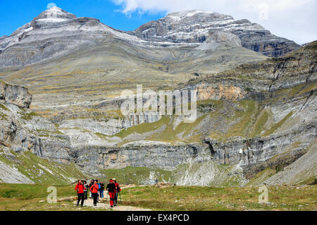 Cirque de Soaso. Massif du Monte Perdido en Parc National d'Ordesa. Huesca, Aragon, Espagne Banque D'Images