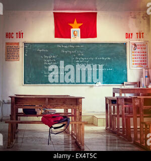 Une salle de classe à Sapa, Vietnam Banque D'Images