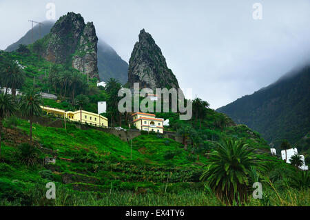 Roques de San Pedro, Hermigua. La Gomera, Îles Canaries, Espagne Banque D'Images