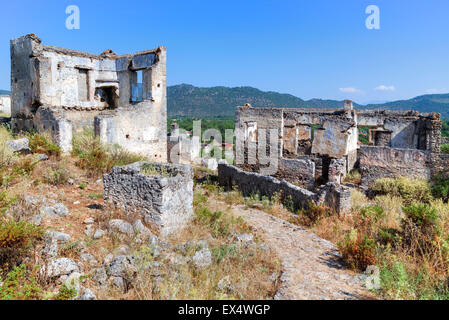 Kayakoey, ville fantôme, Marmaris, Mugla, Turquie Banque D'Images