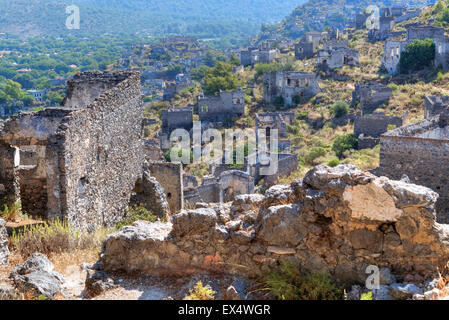 Kayakoey, ville fantôme, Marmaris, Mugla, Turquie Banque D'Images