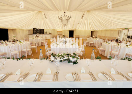 Tables de réception de mariage et lieu de portées, UK Banque D'Images