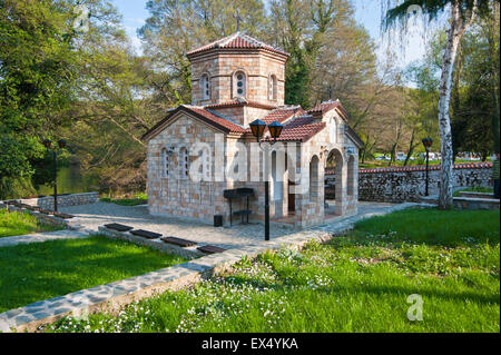 Petite chapelle dans le monastère de Saint-naum, près du lac Ohrid, Macédoine Banque D'Images