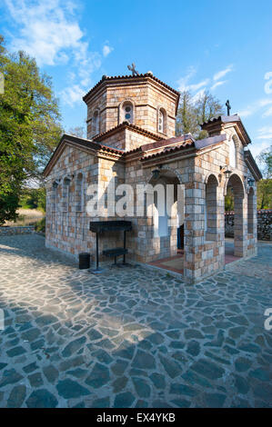 Petite chapelle dans le monastère de Saint-naum, près du lac Ohrid, Macédoine Banque D'Images