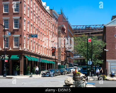 Quartier historique de South Street Seaport, NYC Banque D'Images