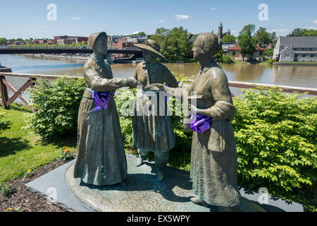 Anthony Stanton Bloomer statue à Seneca Falls, NY Banque D'Images