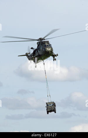 Yeovilton 7/7/07 Journée de l'air Hélicoptère Sea King Commando participant à l'agression de l'air Commando pendant la 07 Air Yeovilton Banque D'Images