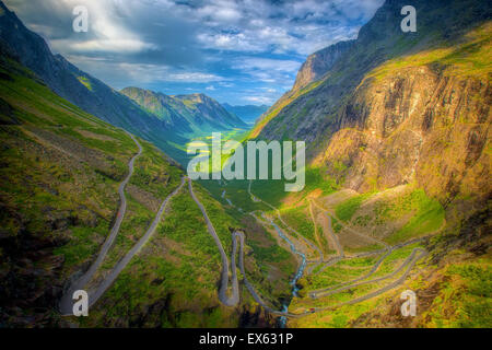 Trollstigen en Norvège Banque D'Images