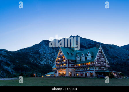 L'historique de l'Hôtel Prince de Galles, Waterton Lakes National Park, Alberta, Canada Banque D'Images