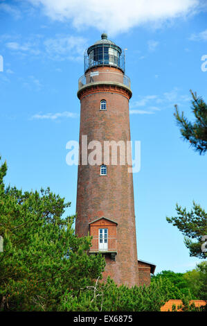 Leuchtturm Darßer Ort, Darß, Mecklembourg-Poméranie-Occidentale, Allemagne Banque D'Images