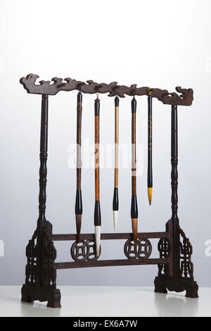 La vie encore pinceau calligraphie Banque D'Images