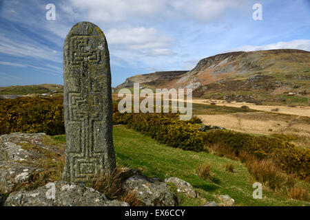 Greeneville Donegal Croix religion religieux chrétien de l'époque de saint Columba RM L'Irlande Banque D'Images