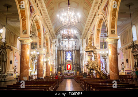 Basilique de la Merced, l'intérieur, Santiago. Le Chili. Banque D'Images