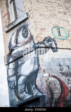 Graffiti dans Fitzroy, Melbourne, Australie Banque D'Images