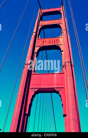 Détail de Golden Gate Bridge à San Francisco, États-Unis Banque D'Images