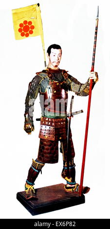 18e siècle guerrier armure samouraï japonais Banque D'Images