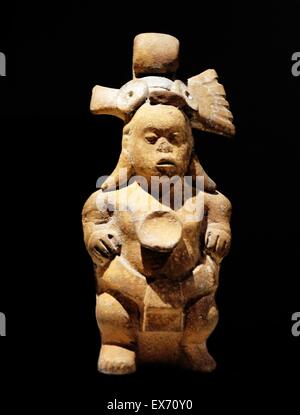 Figurine céramique maya représentant un nain. En provenance du Mexique. Annonce 900 Banque D'Images