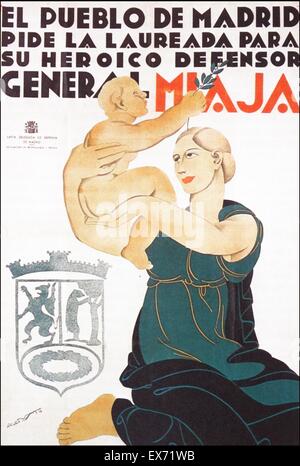 Affiche de propagande du gouvernement républicain pendant la guerre civile espagnole Banque D'Images