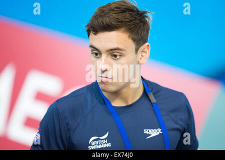 Tom Daley de Grande-Bretagne au cours de la première journée de la FINA/NVC Diving World Series à Londres le 01 mai 2015. Banque D'Images