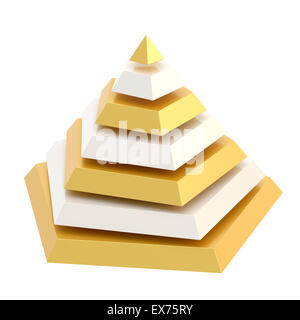 Pyramide divisée en segments Banque D'Images