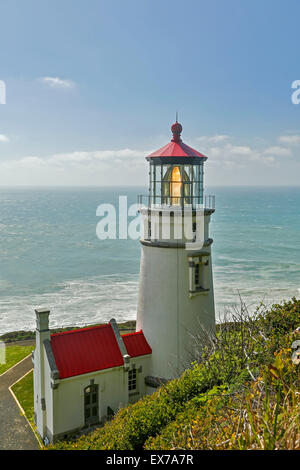 Le phare de Heceta Head (State Park) et salle de travail, de l'Oregon USA Banque D'Images