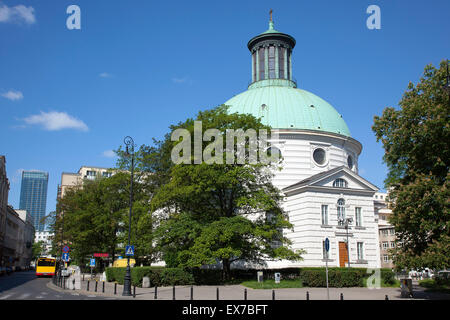 Pologne, Varsovie, Mazowiecka, Palc Stanislawa, la Sainte Trinité Église Évangélique. Banque D'Images