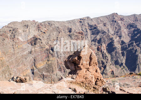 Le plus haut sommet du Mirador Del Roque de los Muchachos à La Palma, Espagne. Banque D'Images