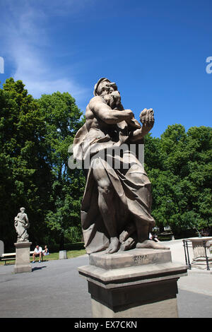 Pologne, Varsovie, Marszalkowska, Ogrod Saski, Baroque en parc public. Banque D'Images