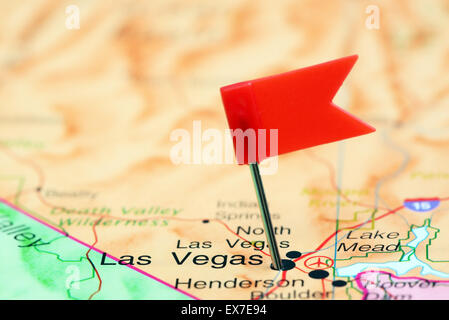 Las Vegas sur une carte de France Banque D'Images