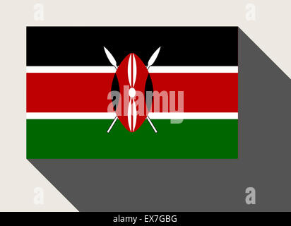Kenya drapeau dans télévision web design style. Banque D'Images