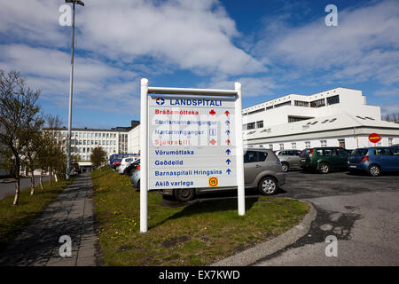 L'hôpital universitaire landspitali Reykjavik Islande Banque D'Images