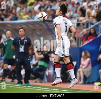 Olomouc, République tchèque. 27 Juin, 2015. Nico Schulz de Allemagne en action au cours de l'Euro U21 championnat de football Portugal demi-finale contre l'Allemagne à Olomouc, République tchèque, Juin 27, 2015. © Ludek Perina/CTK Photo/Alamy Live News Banque D'Images