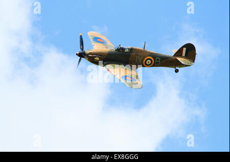 Mk2c Hawker combattant de l'ouragan du vol commémoratif de la bataille de Grande-Bretagne. Juillet 2015 Banque D'Images