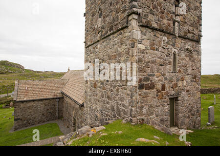 Dans l'église St Clements Rodel, Isle of Harris, îles Hébrides, Ecosse, Royaume-Uni, et l'ancienne église du 15ème siècle construit pour les chefs Banque D'Images