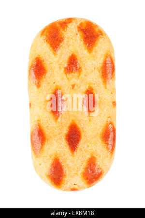 Cookies amande douce, isolé sur fond blanc Banque D'Images