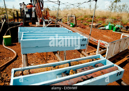 Le forage d'exploration de base - Australie - Pilbara Banque D'Images