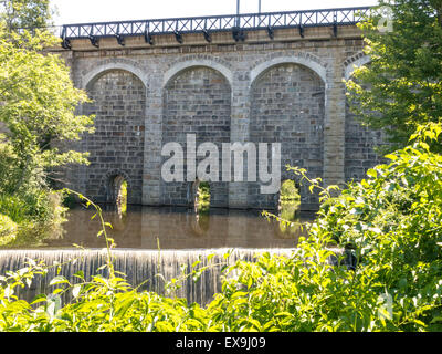 Viaduc train tressle canton, canton, MA, USA Banque D'Images