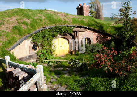 Maison de Hobbit - Matamata - Nouvelle Zélande Banque D'Images