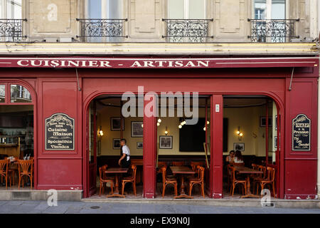 Coin Français typique des musees cafe, café, brasserie, restaurant, bar, Le Marais, Paris, France. Banque D'Images