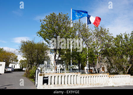 Ambassade de France à Reykjavik, Islande Banque D'Images