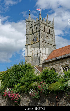 Eglise St Mary, Carisbrooke, nr Newport, Isle of Wight, Angleterre, RU, FR. Banque D'Images