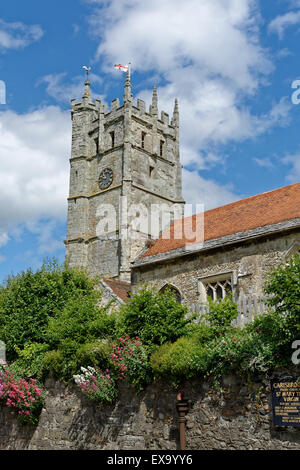 Eglise St Mary, Carisbrooke, nr Newport, Isle of Wight, Angleterre, RU, FR. Banque D'Images