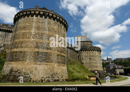 Château de Fougères, Fougères, Ille-et-Vilaine, Bretagne, France Banque D'Images