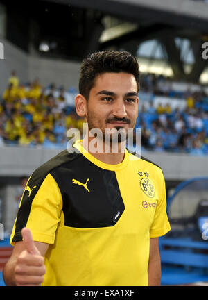 Kanagawa, Japon. 7 juillet, 2015. Ilkay Gundogan (Dortmund) Football/soccer : Ilkay Gundogan de Borussia Dortmund avant le match amical de pré-saison entre Kawasaki Frontale 0-6 Borussia Dortmund Borussia Dortmund lors de la Tournée 2015 de l'Asie à Todoroki Stadium à Kanagawa, Japon . © EXTRÊME-ORIENT PRESSE/AFLO/Alamy Live News Banque D'Images