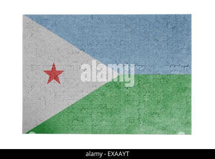 Grand puzzle de 1000 pièces - drapeau - Djibouti Banque D'Images