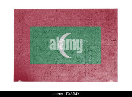 Grand puzzle de 1000 pièces - drapeau - Maldives Banque D'Images