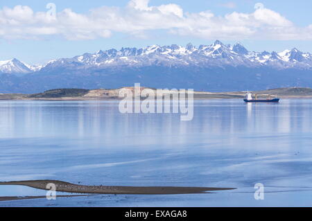 Anchorage Ushuaia, Terre de Feu, Patagonie, Argentine, Amérique du Sud Banque D'Images